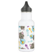 Muster von Katzen, Niedlichen Katzen, Kätzchen, Fi Edelstahlflasche (Links)