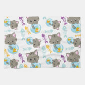 Muster von Katzen, Niedlichen Katzen, Kätzchen, Fi Geschirrtuch (Horizontal)