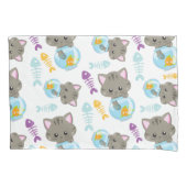 Muster von Katzen, Niedlichen Katzen, Kätzchen, Fi Kissenbezug (Vorderseite)