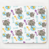 Muster von Katzen, Niedlichen Katzen, Kätzchen, Fi Mousepad (Vorne)