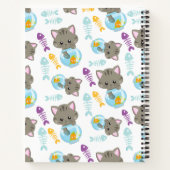Muster von Katzen, Niedlichen Katzen, Kätzchen, Fi Notizblock (Rückseite)