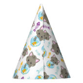 Muster von Katzen, Niedlichen Katzen, Kätzchen, Fi Partyhütchen (Rückseite)