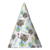 Muster von Katzen, Niedlichen Katzen, Kätzchen, Fi Partyhütchen (Rechts)