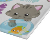 Muster von Katzen, Niedlichen Katzen, Kätzchen, Fi Schneidebrett (Ecke)