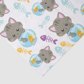 Muster von Katzen, Niedlichen Katzen, Kätzchen, Fi Seidenpapier (Ausschnitt)