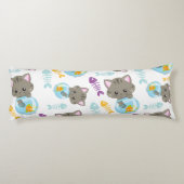 Muster von Katzen, Niedlichen Katzen, Kätzchen, Fi Seitenschläferkissen (Rückseite)