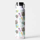 Muster von Katzen, Niedlichen Katzen, Kätzchen, Fi Trinkflasche (Vorne)