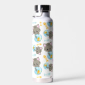 Muster von Katzen, Niedlichen Katzen, Kätzchen, Fi Trinkflasche (Rechts)
