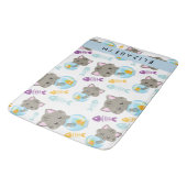 Muster von Katzen, Niedlichen Katzen, Kätzchen, Ih Badematte (Schrägansicht)