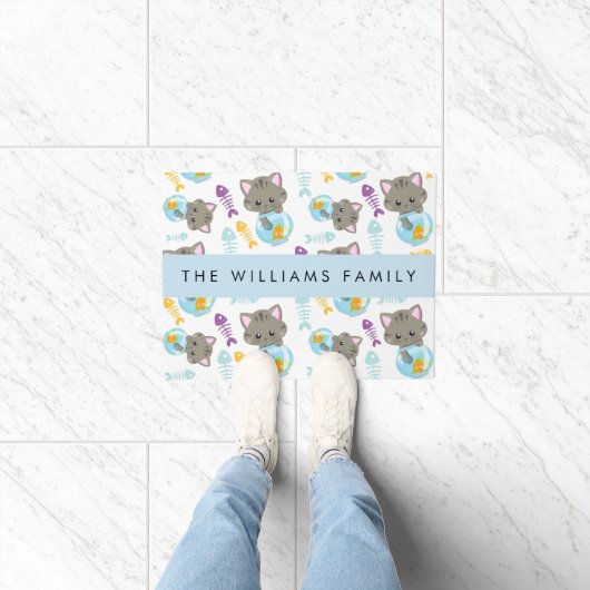 Muster von Katzen, Niedlichen Katzen, Kätzchen, Ih Fußmatte (Indoor)