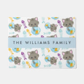 Muster von Katzen, Niedlichen Katzen, Kätzchen, Ih Fußmatte (Vorderseite)