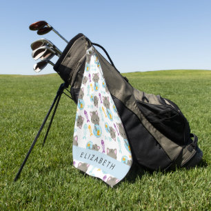 Muster von Katzen, Niedlichen Katzen, Kätzchen, Ih Golfhandtuch