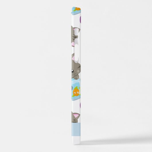 Muster von Katzen, Niedlichen Katzen, Kätzchen, Ih iPhone Hülle (Linke Seite)