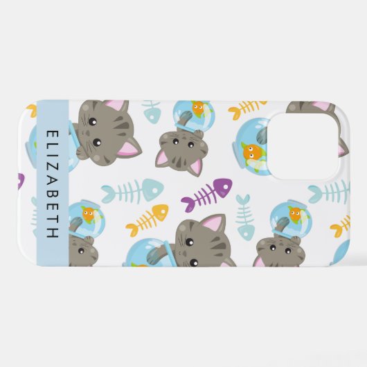 Muster von Katzen, Niedlichen Katzen, Kätzchen, Ih iPhone Hülle (Rückseite (Horizontal))