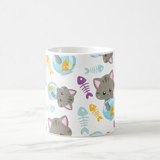 Muster von Katzen, Niedlichen Katzen, Kätzchen, Ih Kaffeetasse (Mittel)