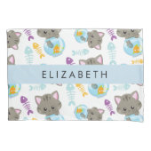 Muster von Katzen, Niedlichen Katzen, Kätzchen, Ih Kissenbezug (Vorderseite)