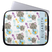 Muster von Katzen, Niedlichen Katzen, Kätzchen, Ih Laptopschutzhülle (Vorderseite)