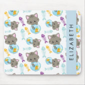 Muster von Katzen, Niedlichen Katzen, Kätzchen, Ih Mousepad (Vorne)