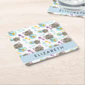 Muster von Katzen, Niedlichen Katzen, Kätzchen, Ih Rechteckiger Pappuntersetzer (angewinkelt)