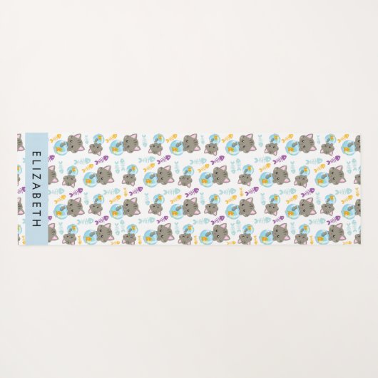 Muster von Katzen, Niedlichen Katzen, Kätzchen, Ih Yogamatte (Rückseite (Horizontal))