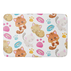 Muster von Katzen, Niedlichen Katzen, Kätzchen, Kä Badematte