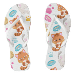 Muster von Katzen, Niedlichen Katzen, Kätzchen, Kä Badesandalen