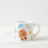 Muster von Katzen, Niedlichen Katzen, Kätzchen, Kä Espressotasse (Rechts)