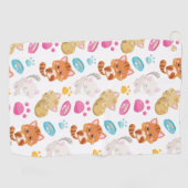 Muster von Katzen, Niedlichen Katzen, Kätzchen, Kä Golfhandtuch (Horizontal)