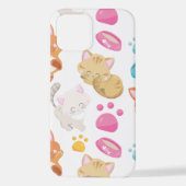 Muster von Katzen, Niedlichen Katzen, Kätzchen, Kä iPhone Hülle (Rückseite)