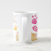 Muster von Katzen, Niedlichen Katzen, Kätzchen, Kä Jumbo-Tasse (Rückseite)