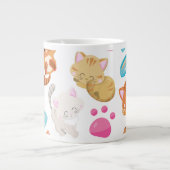 Muster von Katzen, Niedlichen Katzen, Kätzchen, Kä Jumbo-Tasse (Vorderseite)