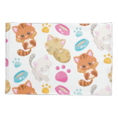 Muster von Katzen, Niedlichen Katzen, Kätzchen, Kä Kissenbezug (Rückseite)