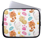 Muster von Katzen, Niedlichen Katzen, Kätzchen, Kä Laptopschutzhülle (Vorderseite)