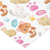 Muster von Katzen, Niedlichen Katzen, Kätzchen, Kä Mittelgroßer Tischläufer (Ecke)