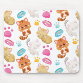 Muster von Katzen, Niedlichen Katzen, Kätzchen, Kä Mousepad (Vorne)