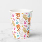 Muster von Katzen, Niedlichen Katzen, Kätzchen, Kä Pappbecher (Rückseite)