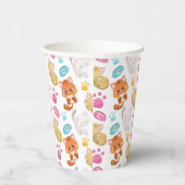 Muster von Katzen, Niedlichen Katzen, Kätzchen, Kä Pappbecher (Rechts)