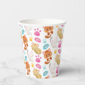 Muster von Katzen, Niedlichen Katzen, Kätzchen, Kä Pappbecher (Vorderseite)