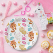 Muster von Katzen, Niedlichen Katzen, Kätzchen, Kä Pappteller (Party)