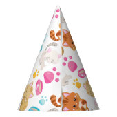 Muster von Katzen, Niedlichen Katzen, Kätzchen, Kä Partyhütchen (Rückseite)