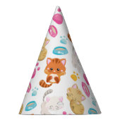 Muster von Katzen, Niedlichen Katzen, Kätzchen, Kä Partyhütchen (Rechts)