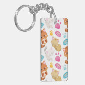 Muster von Katzen, Niedlichen Katzen, Kätzchen, Kä Schlüsselanhänger (Vorderseite links)