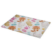 Muster von Katzen, Niedlichen Katzen, Kätzchen, Kä Schneidebrett (Ecke)