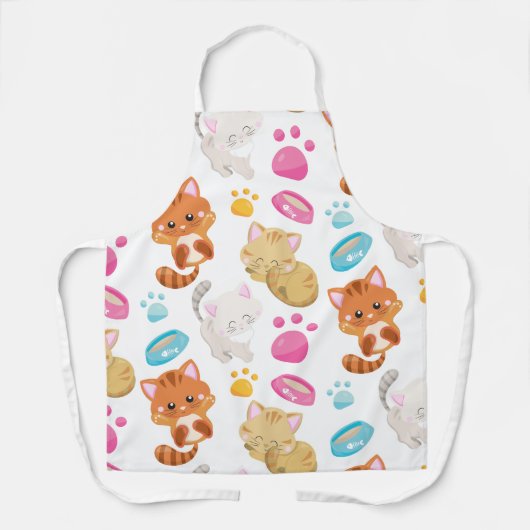 Muster von Katzen, Niedlichen Katzen, Kätzchen, Kä Schürze (Vorderseite)