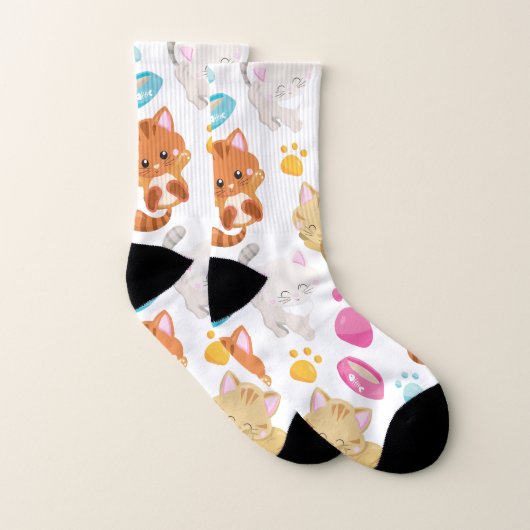 Muster von Katzen, Niedlichen Katzen, Kätzchen, Kä Socken (Paar)