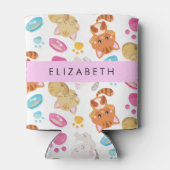 Muster von Katzen, Niedlichen Katzen, Kitty, Pfote Dosenkühler (Rückseite)