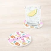 Muster von Katzen, Niedlichen Katzen, Kitty, Pfote Getränkeuntersetzer (Seite)