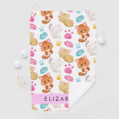 Muster von Katzen, Niedlichen Katzen, Kitty, Pfote Golfhandtuch (Insitu)