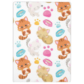 Muster von Katzen, Niedlichen Katzen, Kitty, Pfote Klemmbrett (Rückseite)