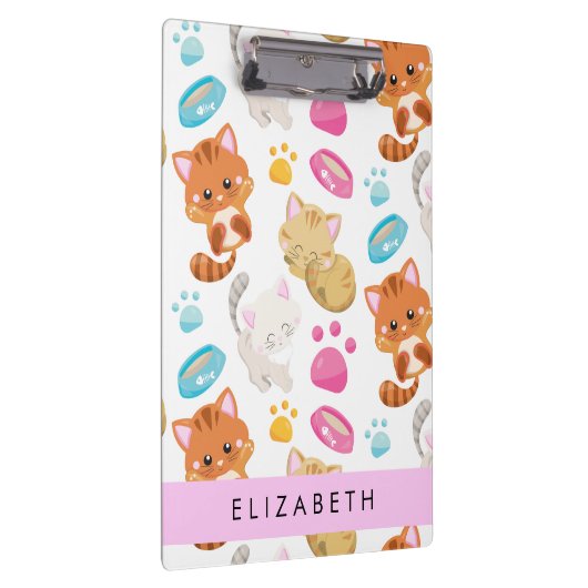 Muster von Katzen, Niedlichen Katzen, Kitty, Pfote Klemmbrett (Rechts)